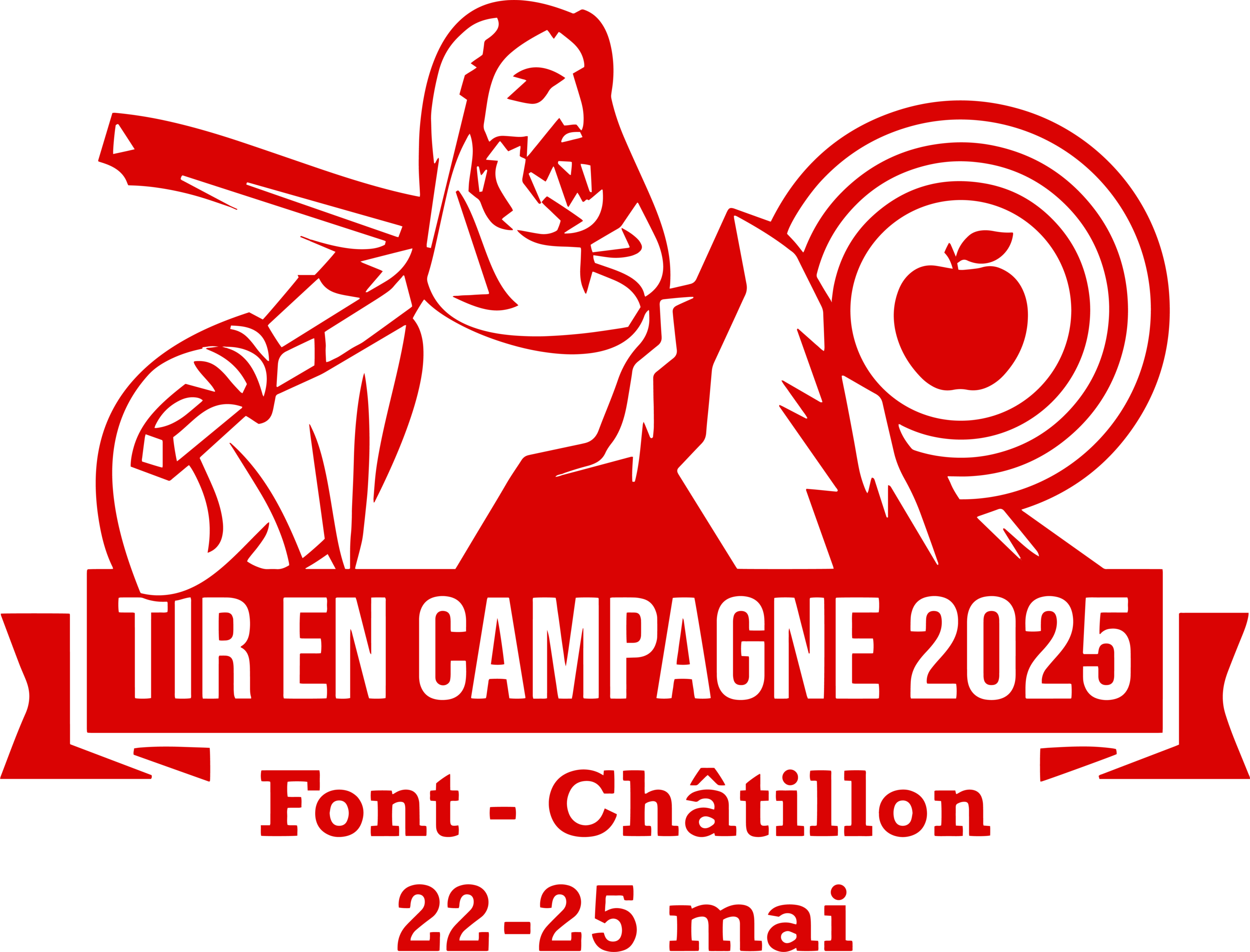 logo du tir en campagne 2025 à Font qui se déroulera du 23 au 25 mai.